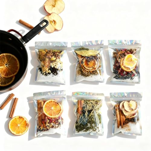 Intention Simmer Pot Blends – Reiki infundierte Simmer-Topfmischung für Herd Potpourri, gemütlicher Raumduft & Manifestation und Energiereinigung, Achtsamkeit und Nachdenkliches Geschenk-Set (6 Stück)