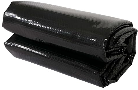 PROREGAL Pool-Abdeckung, HxBxT 0,04x488x488cm, rund 4,88m schwarz, Stärke: 400 µm, Wärmeplane Abdeckplane Solarplane Solarabdeckung