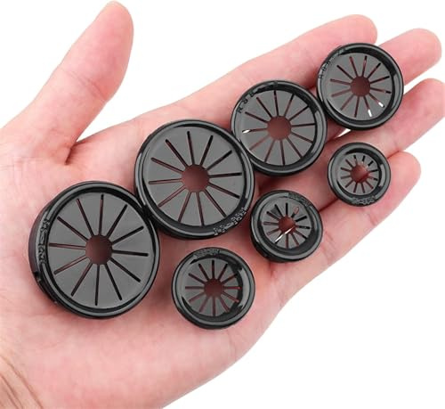 Pasacables de escritorio, pasacables, 10 piezas de plástico for tapar agujeros cables ordenador, organizador redondo for escritorio, anillos sellado puerto(28mm)
