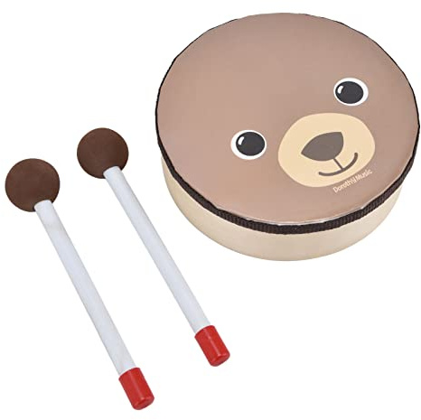 Qudinip Barntrumma Tecknad Björn Musikleksak för Dagisbarn Pedagogisk Kul 15 X 4,5 Cm