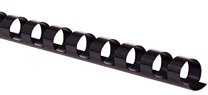 GBC Binding Spines / Spirals / Coils, 3/8 Diameter, 55 Sheet Capacity, CombBind, Black, 100 Pack (4000044)