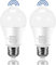 Boxlood Lampadina del Sensore, PIR Sensore Movimento LED, 12W equivalente 100W, 6000K Bianco Freddo, Porta d'ingresso Luce di sicurezza per Garage, Seminterrato, Scale, Corridoio, 2 Pezzis