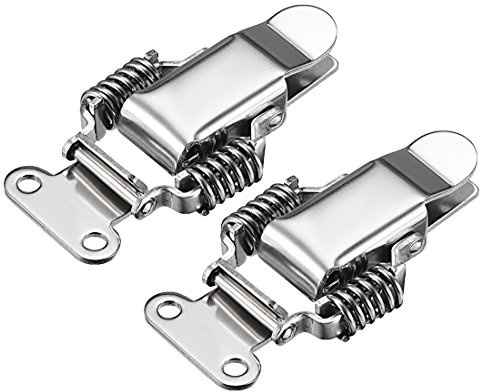 sourcing map HS-023 Stainless Steel 201 Compression Spring Draw Toggle Latch Clamp, 95mm Long, Pack of 2