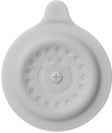 Ubbi Bath Drain Cover, Soft Suction Cup Drain Stopper, Newborn Essentials, Baby and Toddler Bath Time Accessories, Dishwasher Safe, Grey