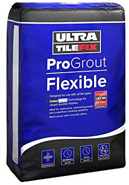 3kg Bag Flexible Grout by UltraTileFix - Grey