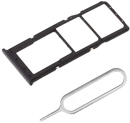 jbTec Dual SIM-Tray/SD-Card +Pin kompatibel mit Samsung Galaxy A21s - Kartenhalter Slot Schlitten Handy Schwarz