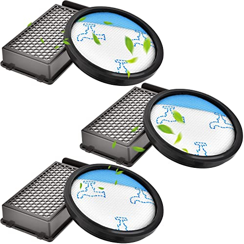 Rebirthcare 3 pack hepa filterset für rowenta compact power cyclonic force beutelloser staubsauger filter wie ro3731ea, ro3753ea ro3786ea ro3798ea ro3718ea rp3721ea ersatzteile ersatzfilter zr005901
