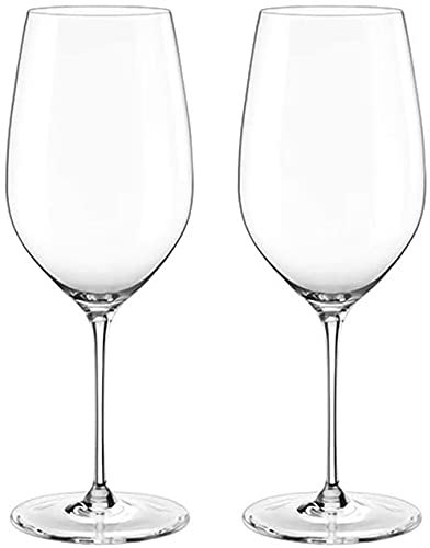 ZRDSZWZ - Calici da vino rosso, grandi bicchieri da vino soffiati a mano, set di 2 bicchieri da vino rosso trasparente e di qualità, ideali per degustazione di vino (colore: A)