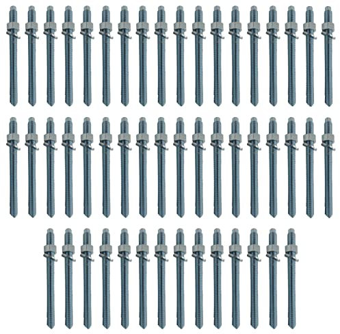 50x Remstaler ANKERSTANGE | M8 M10 M12 M16 M20 | Stahl verzinkt/Edelstahl A4 | -HÖCHSTE QUALITÄT- bester Preis (Verzinkter Stahl, M8x150)