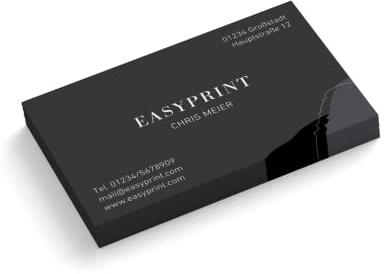 Visitenkarten | 350 g Qualitätsdruck | 1-seitig | schwarz | Text sofort anpassen | 85 x 55 mm | sofort gestalten | Design Mountain | hochwertig (100 Stück)