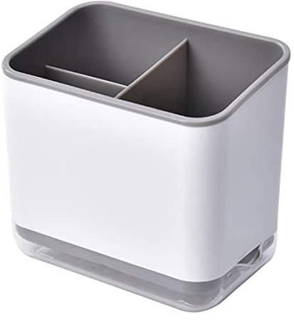 SunaOmni Portaposate Scolaposate Cucina Lavello Organizzatore Posate Lavello Caddy Scolapiatti Cucchiaio Di Plastica Forchetta Bacchette Scatola Di Immagazzinaggio Doppio Strato Per La Cucina