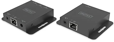 DIGITUS DS-55519 Estensore HDMI - UHD 4K 30 Hz - 40 m tramite cavo LAN - Set: Trasmettitore e ricevitore - Loop-Out, IR Infrarossi - HDMI 1.4 e HDCP 1.4