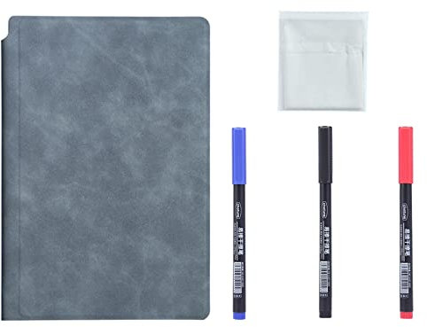 F Fityle Intelligentes Wiederverwendbares Notizbuch, A5 Tagebuchplaner Notizblock Löschbar, Smart Reusable Notebook mit APP Speichern, Löschbarer Stift, Mikrofasertuch für die Hausplanung, ROSA