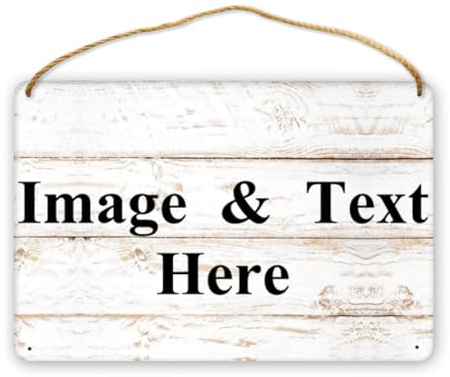 NLWQEKV Panneau en bois personnalisé, plaque de porte personnalisée, plaque en bois personnalisée pour la maison, le jardin, l'extérieur de la ferme, panneau en bois à suspendre avec nom personnalisé