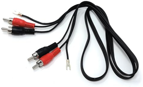 DRUT 1,2 m Cinch-auf-Cinch-Doppel-Phono-Audiokabel mit Erdungskabel für Plattenspieler-Mixer, 1,2 m