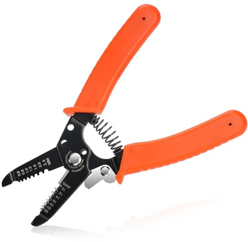 Noosverl Pelacables Automático, 3-en-1 Pelacables multifunción Ajustable, Alicates Pelacables para pelar y Cortar Cables de una hebra, de Dos hebras, Planos