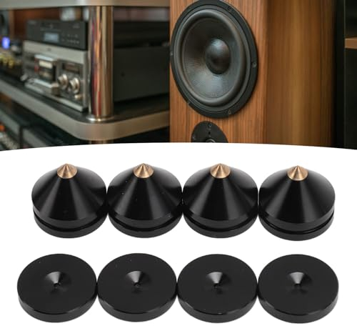 Speaker Isolation Feet, 4 Set Speaker Isolation Feet Speaker Isolation Pad Speaker Isolation Pads Aluminum Alloy Speaker Vibration Absorber Spike for CD DVD Player Amplifier