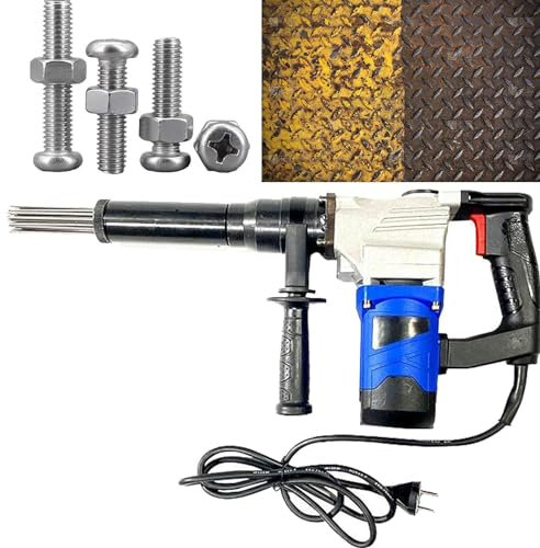 LSBHPPD Pistola Desoxidación Aguja Eléctrica,Escalador Agujas Mano 1400 W, Máquina De Limpieza De Eliminación De óxido para Eliminar óxido, Escoria De Soldadura Y Pintura,110V