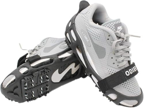 Ice Cleats Grippers for Shoes and Boots 24 Teeth Crampons 10 Teeth Tiny Spikes Ice Cleats for Walk on Ice Snow and Freezing Mud (24-Teeth, S (2024))