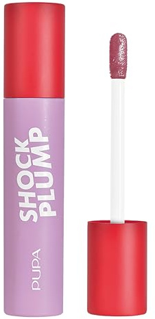 Pupa Gloss Labbra Shock Plump Volumizzante Istantaneo - Labbra più Carnose e Rimpolpate a Lungo, Attivi Termo-Crio (Peperoncino e Mentolo) Texture Super Glossy - (Colore 004 Cherry Cola)