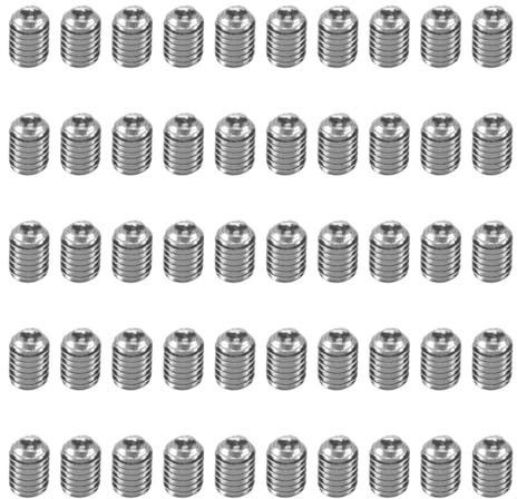 Pqahffowr Lot de 50 vis sans tête hexagonales M3 x 4 mm en acier inoxydable