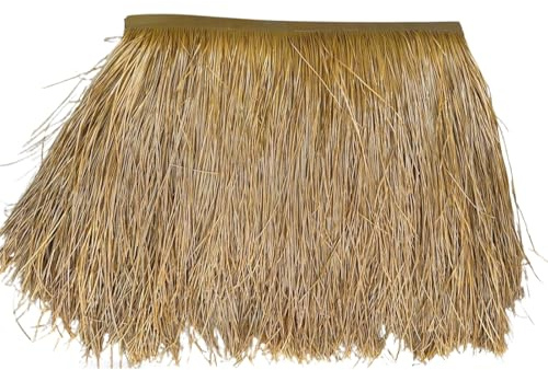 MFLCBK Tetto in Paglia di Palma Artificiali ignifugo Finta Paglia Decorativa PE ad Alta densità per Tiki Bar Gazebo Ombrellone Casa Tegole Festa Hawaiana Decorazione(Size:10pcs,Color:Giallo)