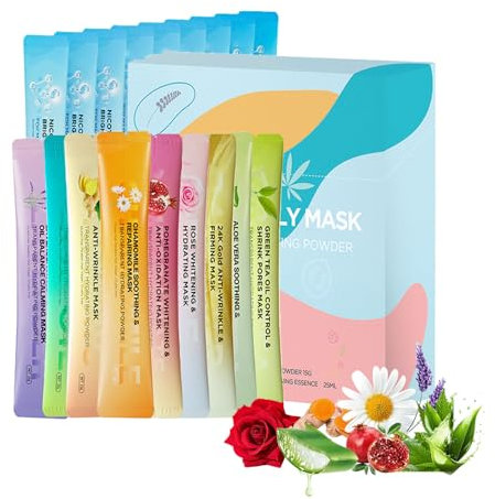 Altherona Gelee Peel Off Maske Gesicht 18 Stück, Jelly Mask Face Mask powder Face Off, Gesicht Maske Pulver gegen feinen Linien, Gesichtsmasken Selber Machen für die Gesichtspflege, DIY SPA