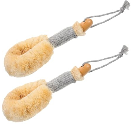 SAFIGLE 2 Stück Sisal Badebürste mit Langem Griff Rückenbürste für Dusche und Heim zur Tiefenreinigung Sanfte Massage und Bessere Hautpflege