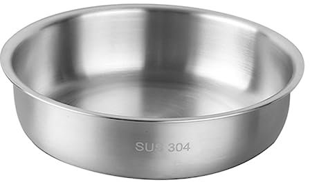 FUNOMOCYA Disco De Acero Inoxidable Plato Llano Para Servir Frutas Plato Multiusos Para Cocina Para Comidas Caseras