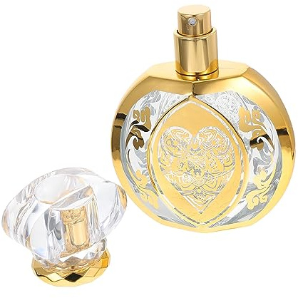 HAPINARY Flacone Spray Per Profumo in Vetro Da 50 Ml Ricaricabile Vintage, Bottiglia Vuota Di Profumo Portatile Per Viaggi e Uso All’aperto