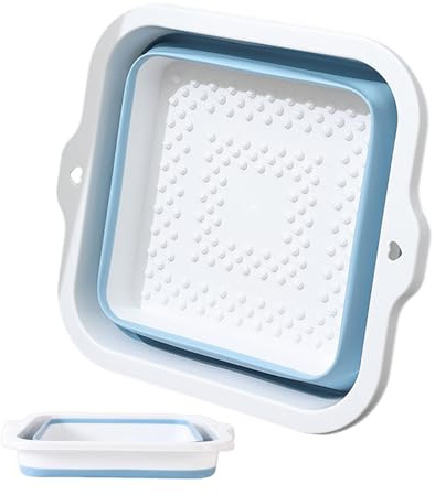 Square Foot Bloing Bath Basin, Foldble Fotbadkar, Bärbar Fotblötskål, Mångsidig Rengöring Av Hinkverktyg För Biltvätt, Camping, Vandring