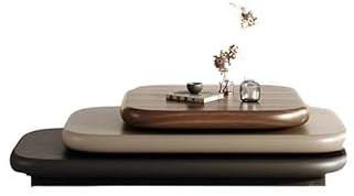 LINKIO Table de Salon Table Basse rotative en Galets for Salon, Table Moderne Minimaliste Flottante