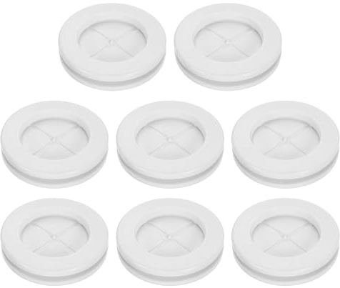 QUARKZMAN 8 Stück Gummidichtungen 1-3/16 (30mm) Bohrlöcher 1 (25mm) Innendurchmesser Doppelseitige Lochstopfen Ringdichtung Für Brandwand Kabeldraht Schutz Weiß