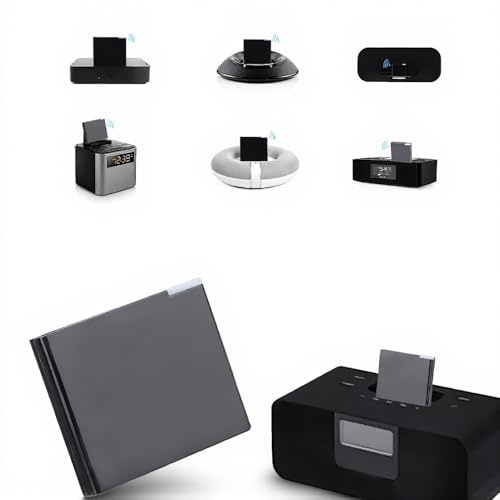 LAISANIM Adaptador Bluetooth de 30 pines para SoundDock, receptor de audio inalámbrico para amantes de la música, Bluetooth 5.0, Plug and Play, emparejamiento dual