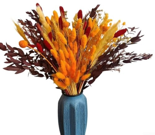 Bouquet di fiori secchi autunnali, 94 pezzi, per la decorazione della casa, composizione floreale artificiale, decorazione stagionale di lunga durata, nessuna manutenzione richiesta, per matrimoni e