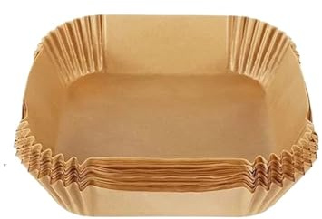 Papier sulfurisé pour friteuse à air chaud, Doublures en papier parchemin for friteuse à Air, 150 500 pièces, couleur naturelle, 16 23cm(500pcs,16CM-Square)
