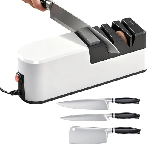 Bettinay Electric Knife Sharpener UK, 5-in-1 Professional Knife Sharpeners for Coarse Fine Grinding & Repair