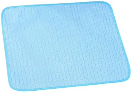 QTORCHE Tapis Rafraîchissant pour Chien 70x50cm, Coussin de Refroidissement sans Gel ni Électricité, Tapis Soie Glacée Lavable Respirant Anti-Chaleur pour Animaux