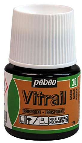 PEBEO Vitrail - Vernice Effetto Vetro colorato, flacone da 45 ml, Colore: Sabbia