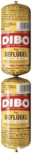 DIBO Tiefkühlwurst Geflügel, 14 x 800g, Tiefkühlfutter, gesunde, natürliche Ernährung für Hunde, Hundefutter, Barf, B.A.R.F