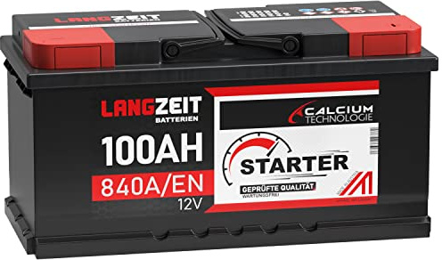 LANGZEIT Autobatterie 100AH 12V Batterie ersetzt 88Ah 90Ah 92Ah 95Ah