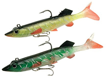 2 Stk Hecht Gummifische Pike Imitat Kunstköder Angel Köder Raubfisch Swimbaits