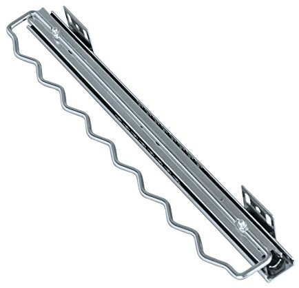 WENKO Ausziehbarer Mehrfach-Kleiderbügel, Halter für 8 Hemden, zur Befestigung im Kleiderschrank, verchromtes Metall, 3,1 x 6 x 35,5-58,5 cm
