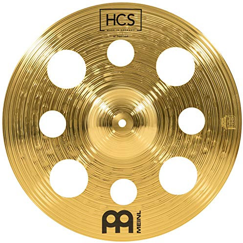 Meinl Cymbals HCS Plato Trash Crash de 16 pulgadas (40,64cm) con Agujeros – Platillos de Batería – Latón, Acabado Tradicional (HCS16TRC)