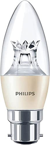 Philips MASTER LED Bombilla de vela, 6 W (reemplazo de 40 W), intensidad regulable, casquillo de bayoneta B22, New Single, B22