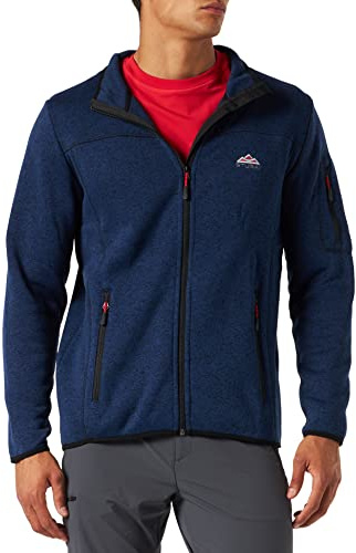 STUBAI Strickfleece-Jacke für Herren, Strickjacke mit Fleece Innenseite, Stehkragen & Reißverschluss, Outdoorjacke in mehreren Farben, Gr. M - 3XL