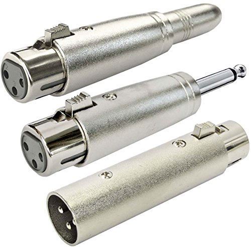 keepdrum Adapter Set XLR-F -XLR-M/XLR-F – 6,3mm Buchse/XLR-F – 6,3mm Stecker
