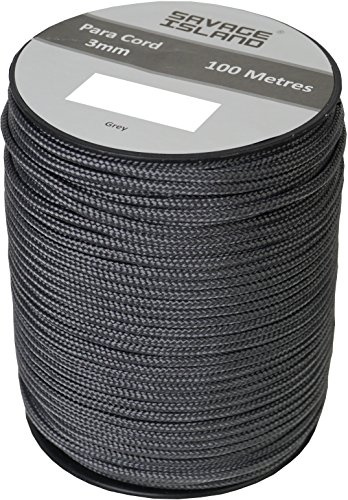 Savage Island 100 m spole paracord 3 mm för camping utomhus hantverk trädgårdsmästare Survival Arrmy hemmafixer Bivak hängmatta tält mörtlina alllina för alla ändamål