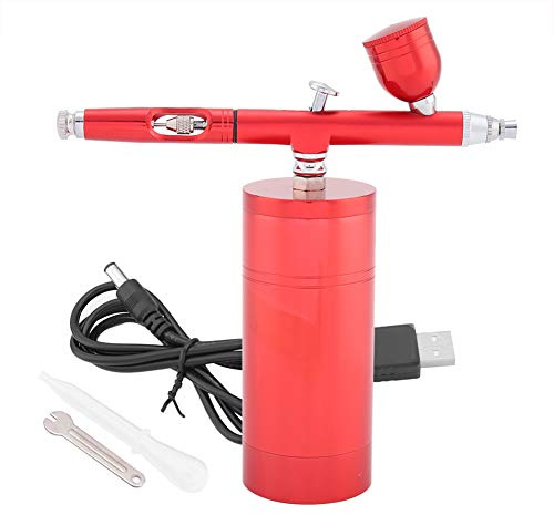Fdit Set à Jet d'encre Pistolet Pulvérisateur avec compressore l'aérographe Pistolet Pulvérisateur Mini Compresseur d'air de 0.3 mm a Mis la Capacité 7 CC