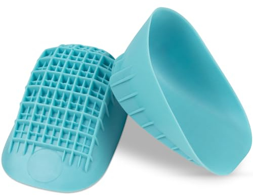 Heavy Duty Heel Cups for Heel Pain Relief & Support - Gel Cushion Shoe Inserts for Severs Disease & Plantar Fasciitis - Strong Honeycomb Pad for Women, Men, Kids - Fits Any Shoes (Medium (1 Pair))